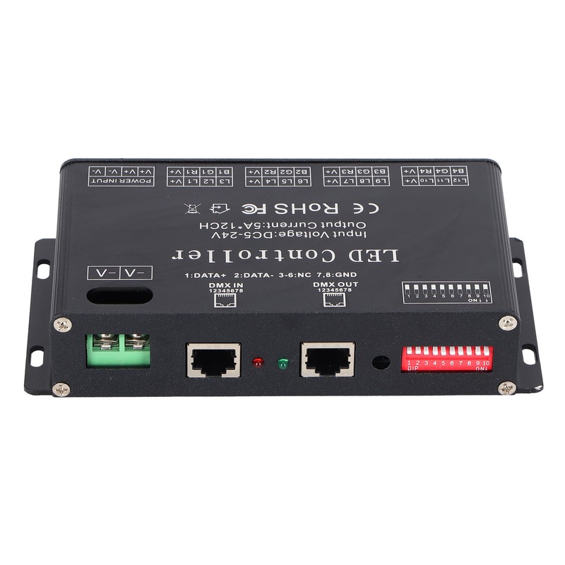 12 Channel DMX Constant Decoder RGB LED Light Strip Controller