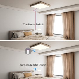 Wireless Lichtschalter Kit, Wifi Smart Wireless Dimmschalter, Keine Verkabelung Wasserdicht Kinetic Switch Fernbedienung, Kompatibel mit Alexa und Google Assistant, Sprachsteuerung
