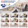 WSOFRLAC Orthopedic Bed Wedge Pillow Set 4PCS – Memory Foam