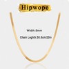 HIPWOPE 14K Gold/Silver Plated Snake Chain Necklace，Herringbone Necklace For Women