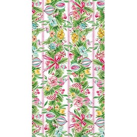 IHR Ideal Home Range Dinner Napkins Disposable 3-Ply Paper Guest Hand Towels, 8.5" x 4.5", Vintage Ornaments And Tree, 16-Count