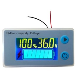 Golf Cart Battery Meter - 10-100V Digital Battery Capacity Voltmeter Tester (36V)