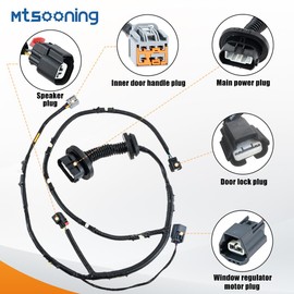 Mtsooning Driver Side LH Rear Door Jumper Wire Harness Assembly, 9L3Z-14631-CAA Replacement for 2009-2014 Ford F150 Crew Cab Replaces