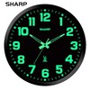Sharp Sharp Glow in The Dark Atomic Analog Wall Clock