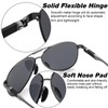 LEDING&BEST Polarised Sunglasses Pilot Mens Womens Ultralight Shades UV400 Protection