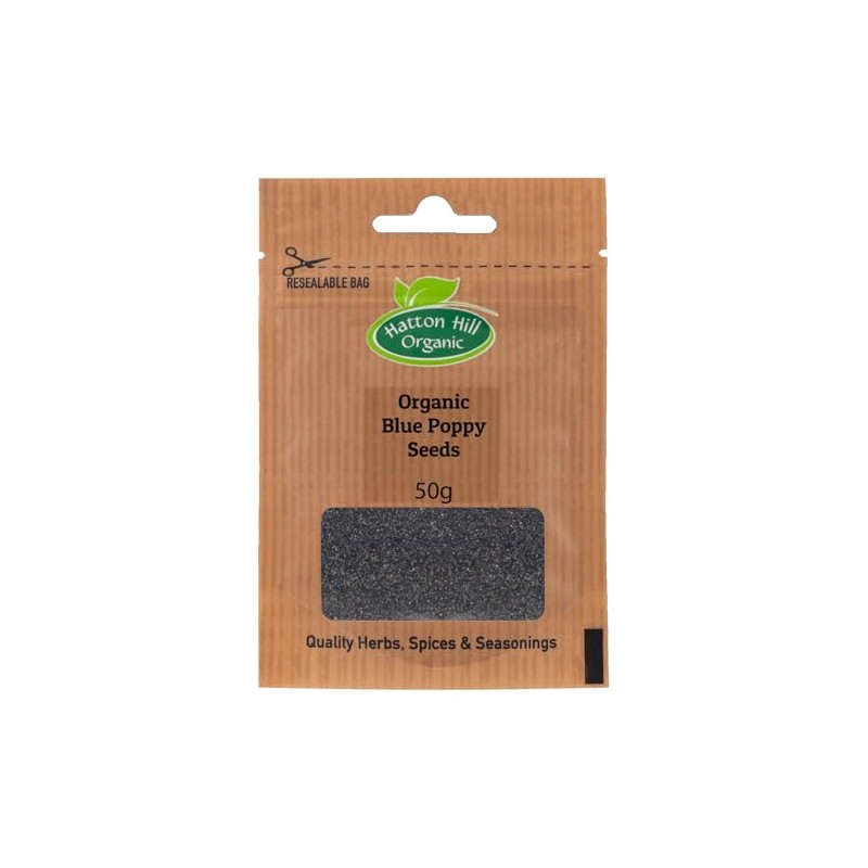 Organic Blue Poppy Seeds 50g by Hatton Hill Organic |