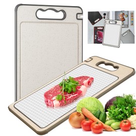 Titanium Chopping Board, Stainless Steel, Large Stainless Steel Chopping Board for Kitchen, Double-Sided Food Grade Chopping Board, Chopping Board for Meat, Fruit, Veget