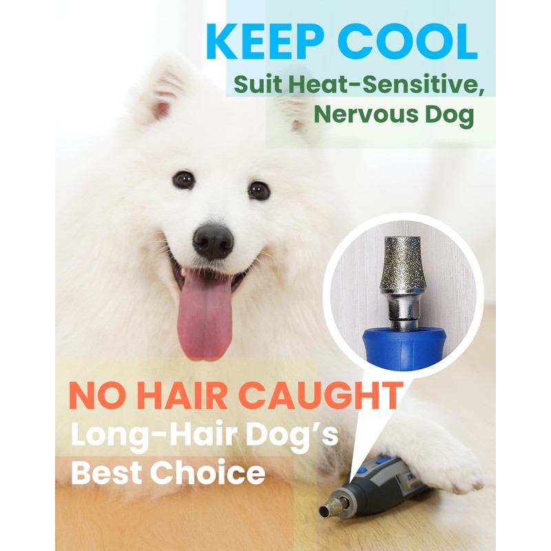 WAGGY DOG Diamond Dog Nail Grinder Attachment, Diamond Rotory Bit