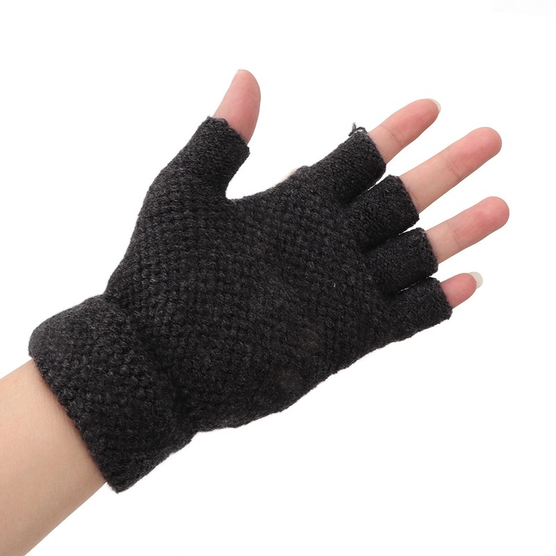 USB Heated Gloves Full and Half Fingers Washable Knitting Electric
