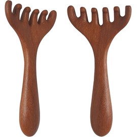 Head Massager Scalp 2 Pack, Protable Head Scratcher Massager for Relaxation & Stress Reduction, Wood Comb Gift for Mother, Sister and Lover