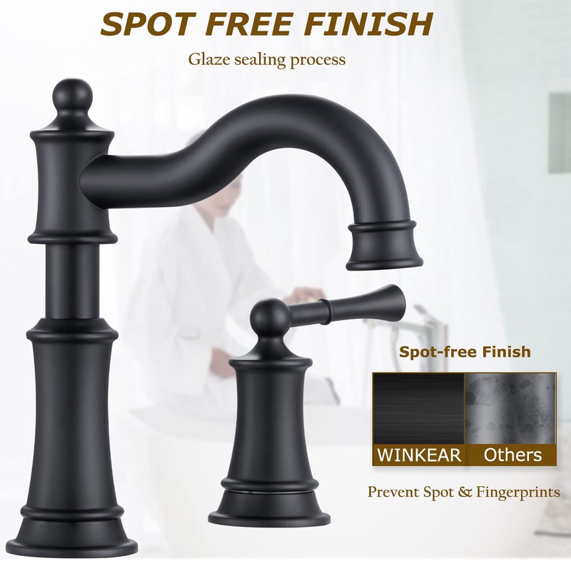 WINKEAR Roman Bathroom Sink Faucet Deck Mount or Wall Mount