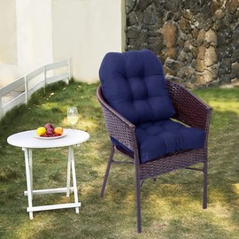 GPPSUNGD Rocking Chair Cushion Set 2 Pack U Shape Patio Seat Cushions Soft Thickened Indoor/Outdoor Patio Chaise Lounger Cushion 18.9 x 18.9 Inch (Wine)