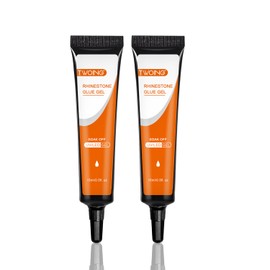 2PCS Super Strong Rhinestone Glue for Nails - No Wipe, UV Lamp Cured Gel for Crystals, Beads & Diamonds, Alcohol-Free, 3D Nail Art Adhesive