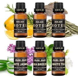 Essential Oil Refill Set for Car and Home Diffusers, 6 Bottle Fragrance Oil Kit for Waterless Diffuser, Candle Making and Office Scent