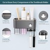Bathroom Toothbrush Holder —Wall-Mounted Toothbrush Organizer (with Automatic Toothpaste Dispenser),