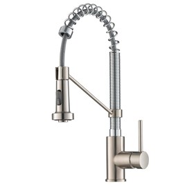 Kraus KPF-1610SFSCH Bolden 18-Inch Commercial Kitchen Faucet with Dual Function Pull-Down Sprayhead in All-Brite Finish, Spot Free Stainless Steel/Chrome