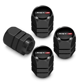 iPick Image for Dodge SRT-8 Logo in Black on Black Hexagon Shape Aluminum Tire Valve Stem Caps