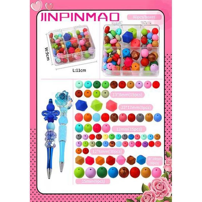 【B170】 Beads for DIY Projects: 15mm Round, Mixed Color, 30Qty