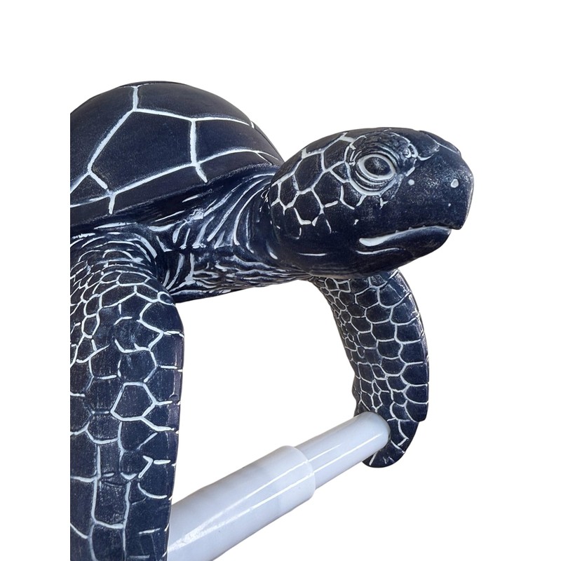 Sea Turtle Wall Mount Toilet Paper Roll Holder Rustic Nautical