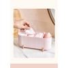 Squishy Dot Clear Cosmetic Storage Organizer, 3-Compartment Transparent Multi-Functional Bathroom
