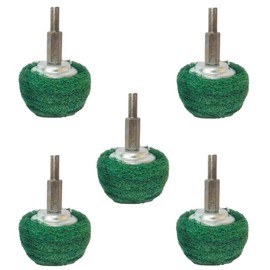 5PCS Non Woven Abrasive Buffing Wheels 180 Grit Polishing Wheel Drill Attachment 2" Scouring Pads Abrasive Mushroom Wheel Polishing Wheel with 1/4" Shank for Polishing Scrubbing and Cleaning Surface