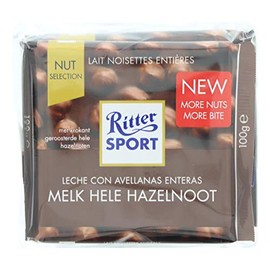 Ritter Sport 100g - Pack of 5 - (Whole Hazelnuts)