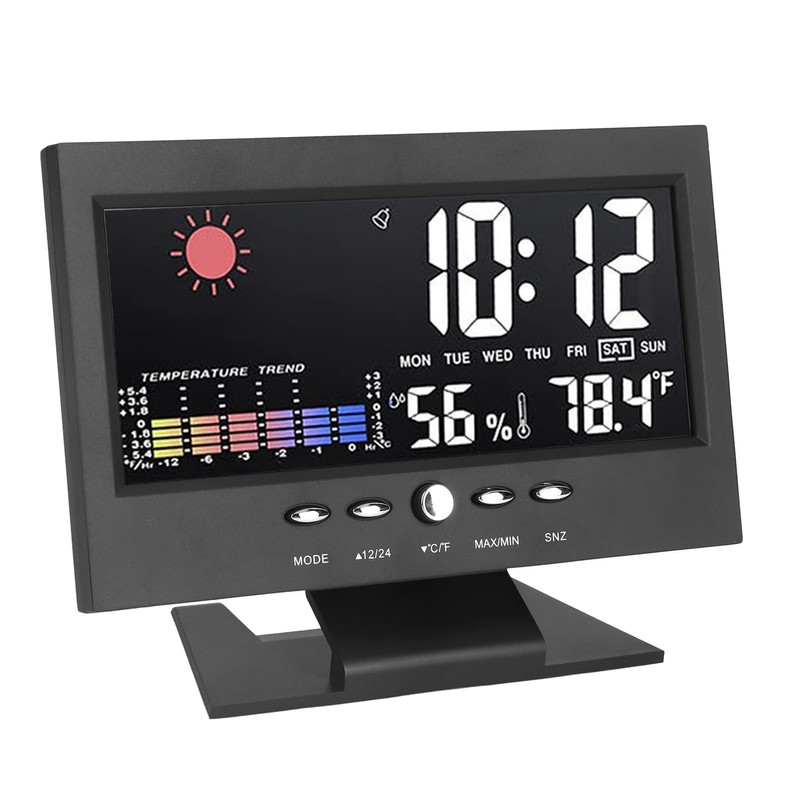 Alarm Clock Weather Electronic Alarm Clock Display Creative LED Color