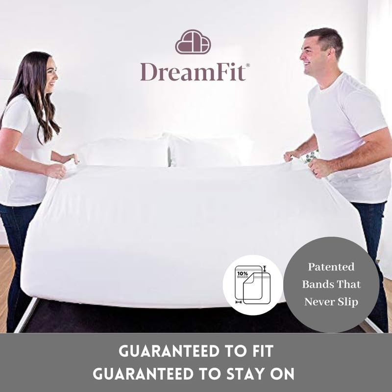 DreamFit DreamComfort Microfiber StaDry Technology Cooling Bed Sheets with Elastic