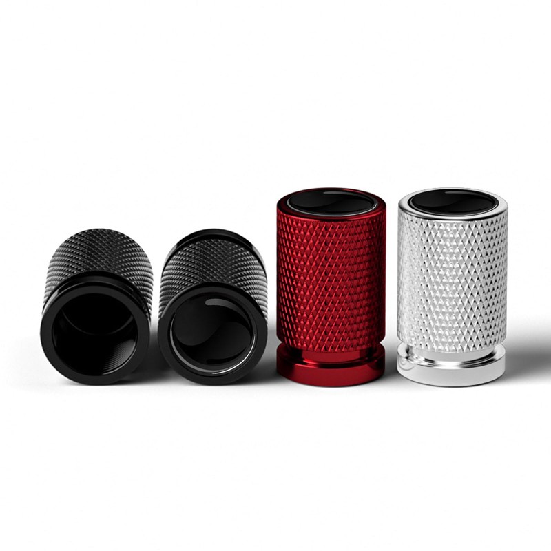 Ventilkappen Auto Metall, 4 Stück Autoventil Kappe, Reifenventilkappen Universell für