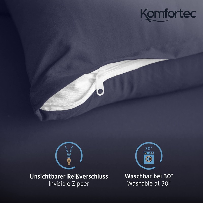 Komfortec Cushion Cover 40 x 80 cm Set of 2