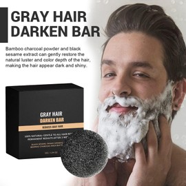 Gray Hair Reverse Bar Soap, Black Shampoo Bar for Hair & Beard Darkening,Deep Clean & Nourish the Scalp, Black Soap for Gray Hair Coverage, Natural Darkening Shampoo Soap 2Pcs