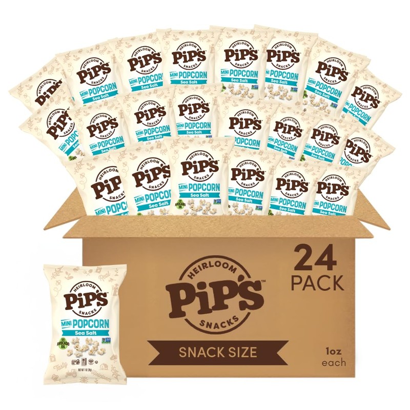 Mini Heirloom Popcorn by Heirloom Pip's Snacks - Sea Salt,1oz