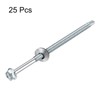 uxcell #14 x 5 Self Drilling Screws with Rubber Washer,