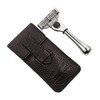Parker Travel Mach 3 Compatible Razor with Leather Case Model