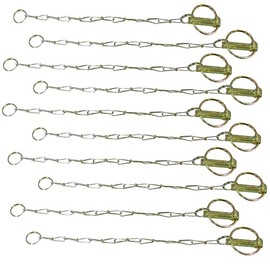 Replacement for fits Pack of (10) Lynch Pins w/ Chains 154152 Fits Universal Makes & Models