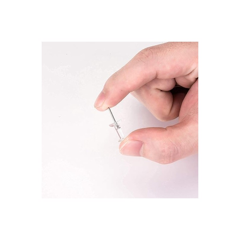 NEDBLUE Clear Push Pins - 120 Drawing Pins with Storage