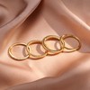 Florideco Stackable Gold Rings for Women - 14K Gold Plated