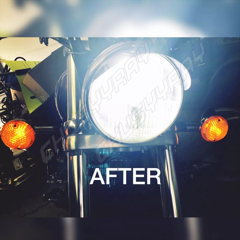 CHUSYYRAY H7 LED Motorcycle Headlight Bulb Kit 6000K White For