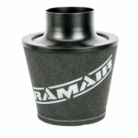 Ramair Large 100mm OD Black Aluminium Neck Performance Air Filter With Coupler