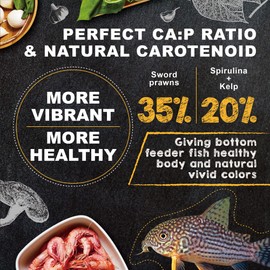 Ultra Fresh Bottom Feeder Fish Food, Sword Prawns, Natural Protein, Balanced Diet, for Catfish, Corydoras, Loaches, Tropical Shrimp Pie 4.94 Ounces