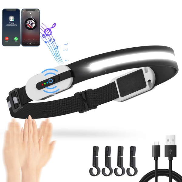 DARKBEAM Head Torch Rechargeable USB - C Headlamp COB Hardhat