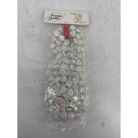 Tree NEW Vintage Premier Quality White Pearl Plastic Heart Bead Garland