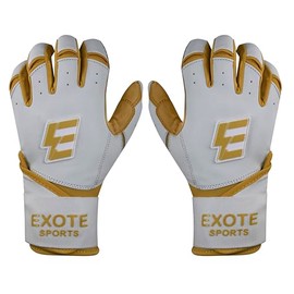 Exote Bolt Baseball and Softball Batting Gloves for Men Women Youth & Adult Sizes -Long Cuff Breathable Leather Baseball Batting Gloves with Extra Grip & Wrist Wrap (Adult X-Large)