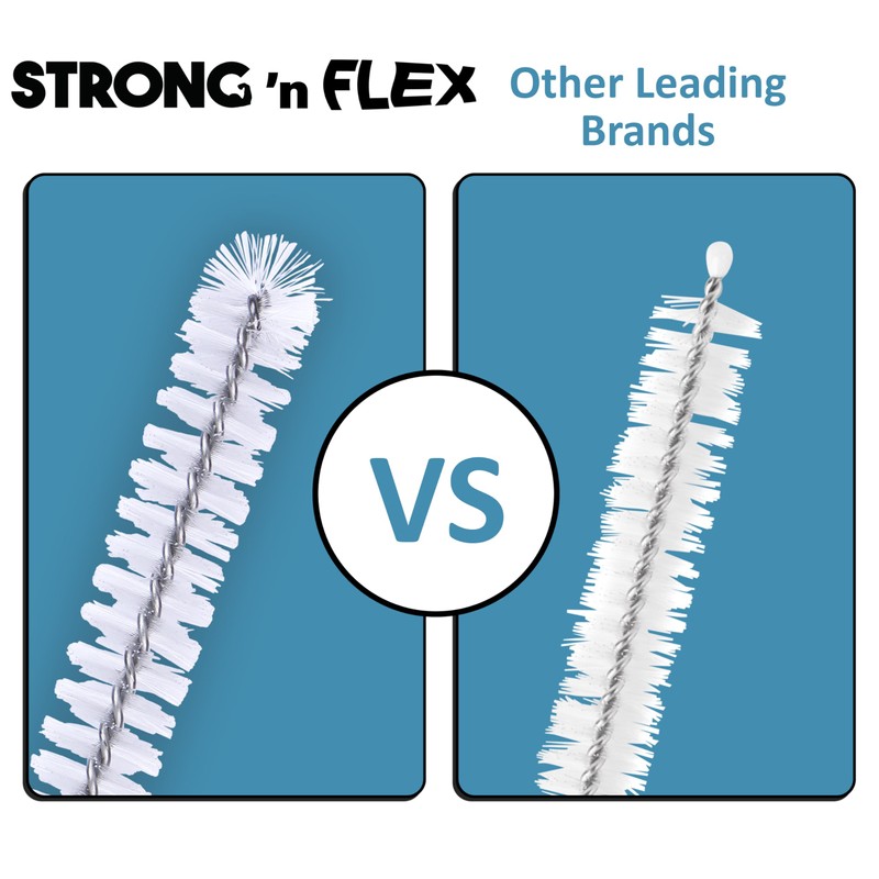 Strong 'n Flex Nylon Straw Cleaner Brushes – Fan-Shaped End