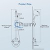 Cinwiny Matte Black Wall Mount Outdoor Shower Kit with Hand
