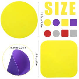8pcs Jar Opener Grippers, Round and Square Rubber Bottle Opening Pad Multifunctional Non Skid Jar Opener Silicone Heat Resistant Mat Kitchen Coaster for Seniors Women Kids Weak Hands (4 Colors)