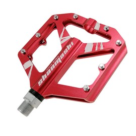 FrontStep Aluminium Non-Slip Pedal with High Facts with Pedal Light Bicycle for MTB/Mountain Bike Pedal/BMX Pedal with CR-Mo Steel Spiral Board (Red)