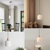 Magiroz Mid Century Modern Pendant Light Fixture Minimalist White Ceramic