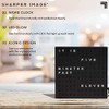 Sharper Image Light Up Electronic Plug-in Word Clock, Black Finish