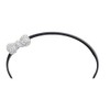 Wedding Prom Rhodium Crystal Pave Bow Headband